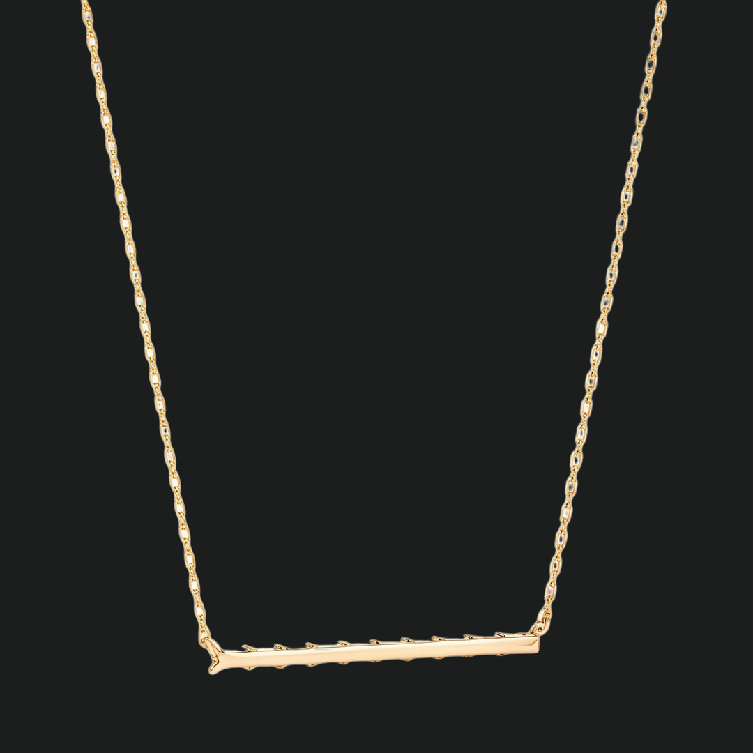 Baguette Diamond Bar Necklace
