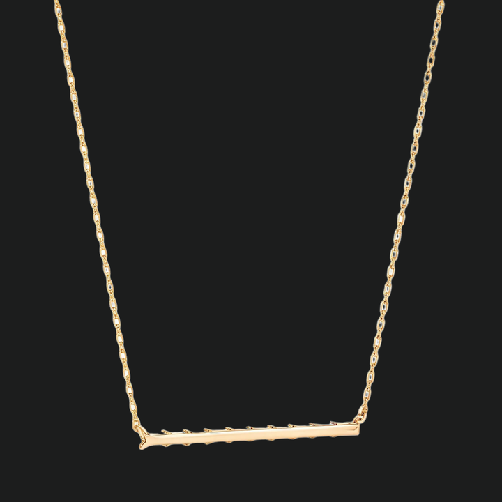 Baguette Diamond Bar Necklace
