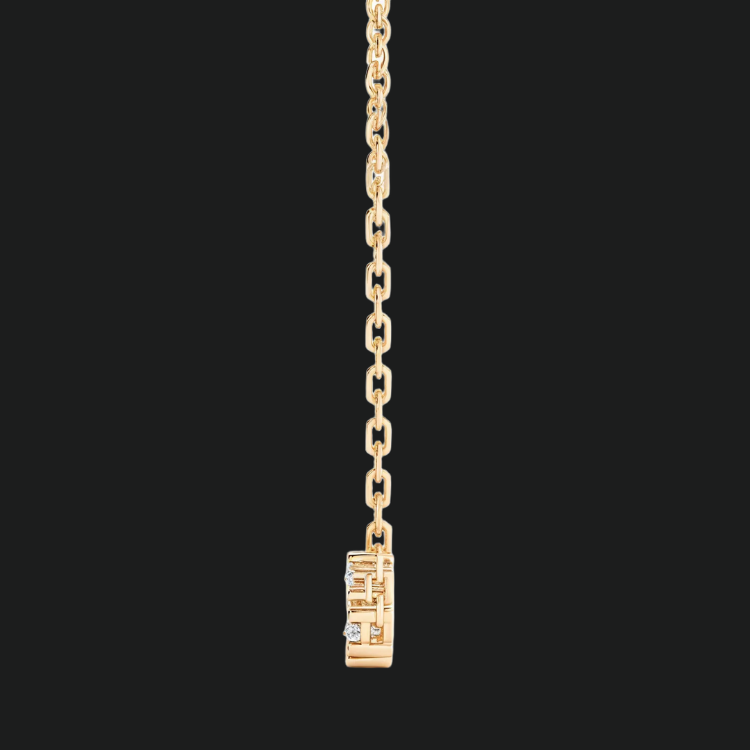 Five Stone Diamond Bar Necklace (1)