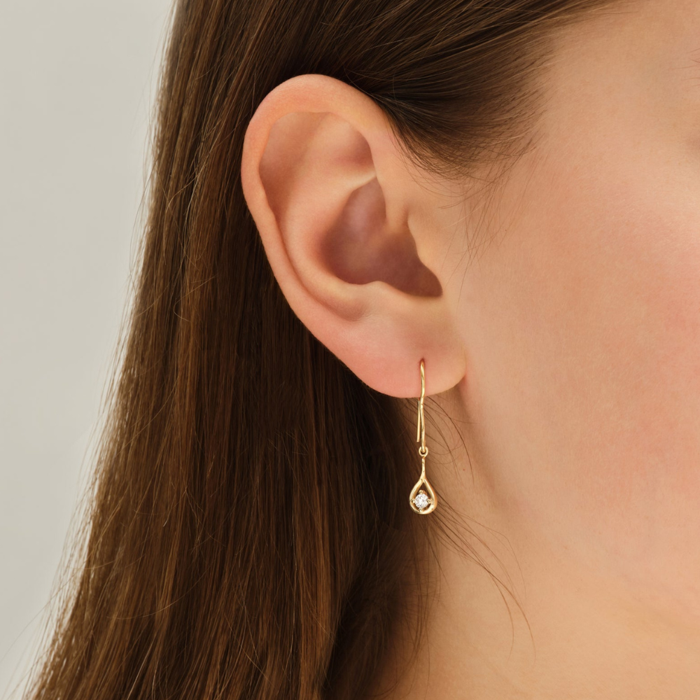 Infinity Diamond Drop Earrings