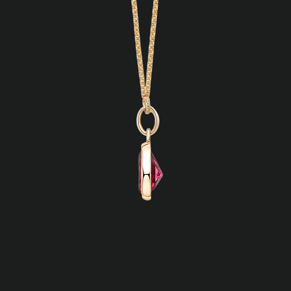 Pear Shaped Ruby Solitaire Pendant