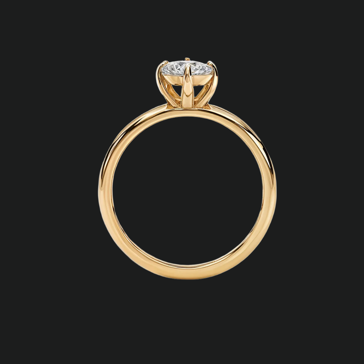 Bague de fiançailles Solitaire à 4 dents marquise