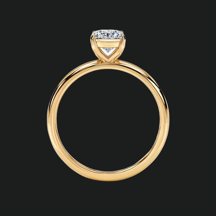 Radiant Cut Solitaire Engagement Ring with Diamond Accents