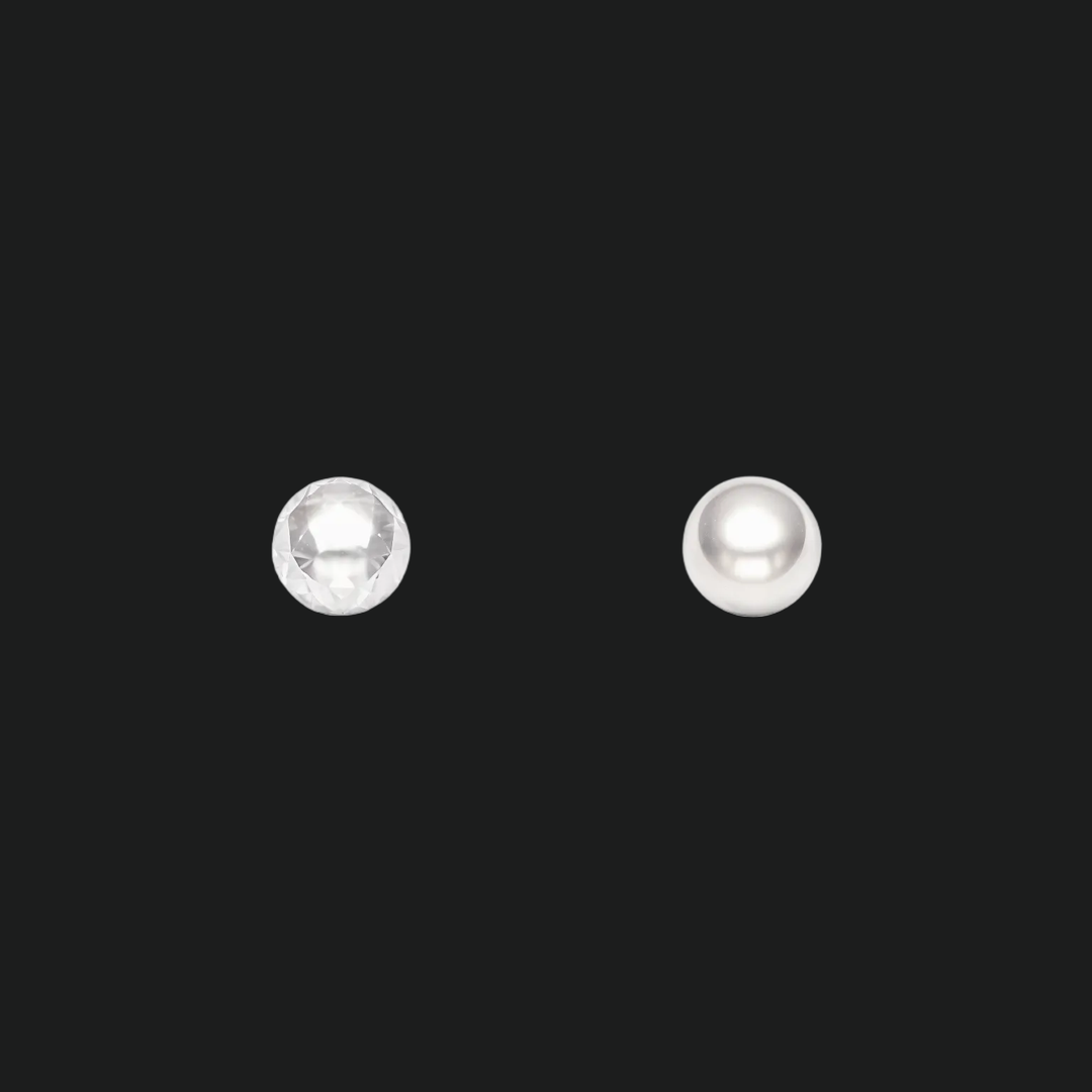 6 mm Solitaire Pearl Stud -oorbellen