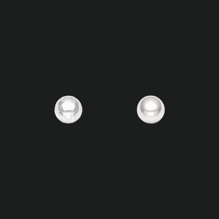 6 mm Solitaire Pearl Stud -oorbellen