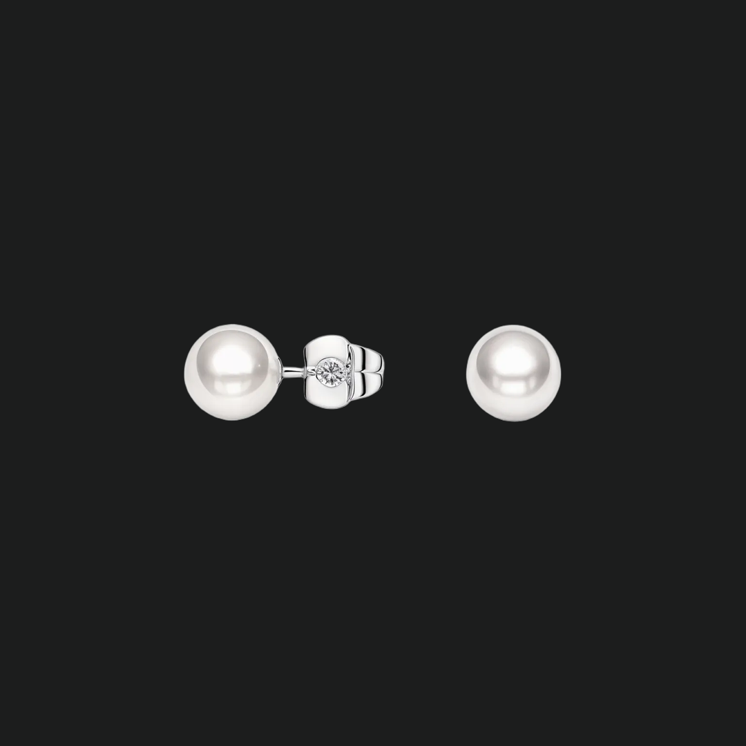 6 mm Solitaire Pearl Stud -oorbellen