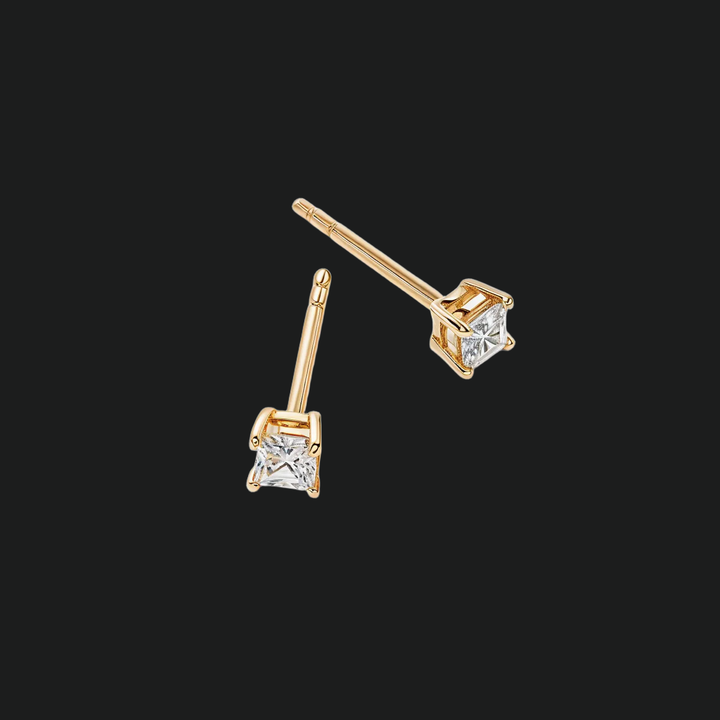 Asscher Cut Diamond Stud Earrings
