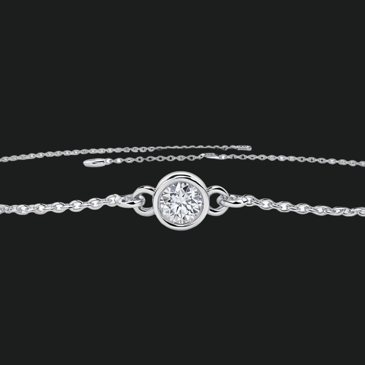 Ronde diamant bezeltennisarmband