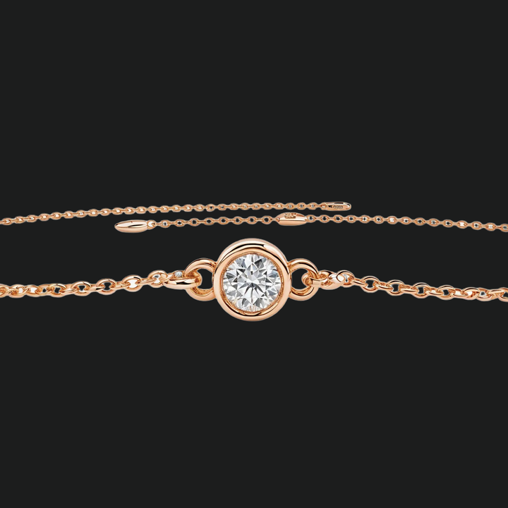 Ronde diamant bezeltennisarmband