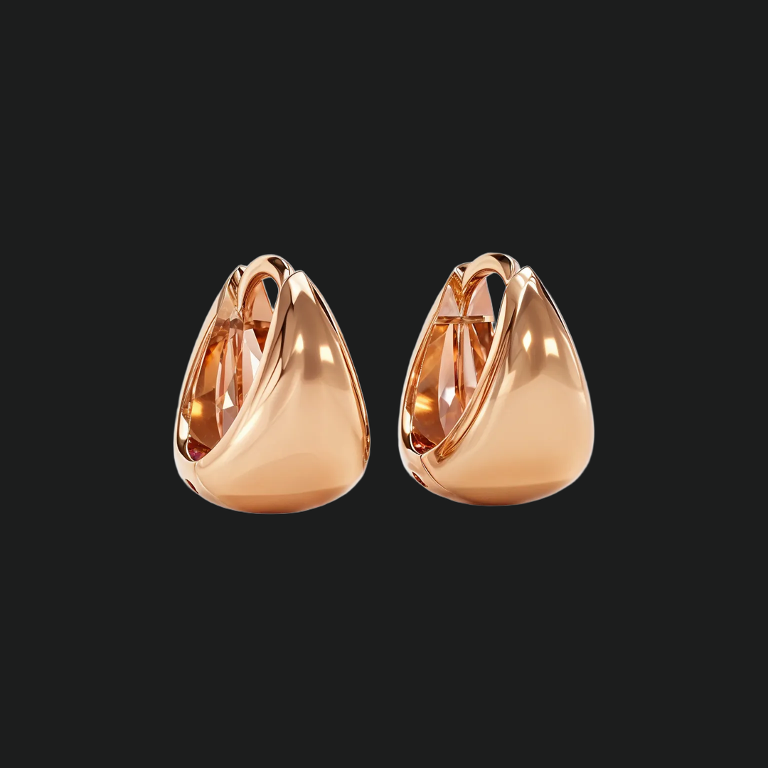 Dome Diamond Huggie Hoop oorbellen