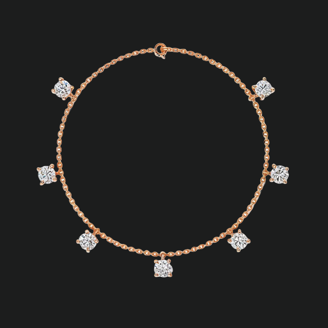 Drijvende diamant tennisarmband