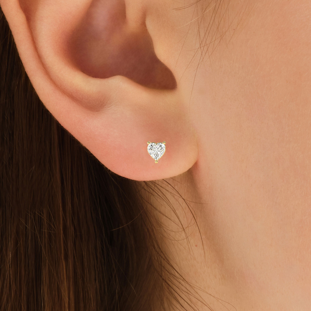 Hart Diamond Stud -oorbellen