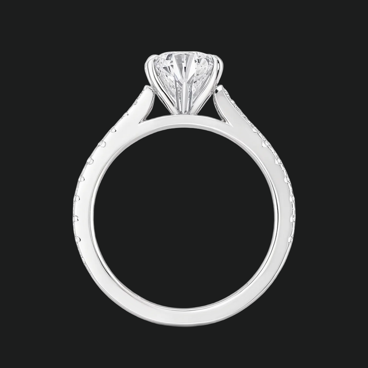 Split Shank Heart Diamond Akzente Verlobungsring