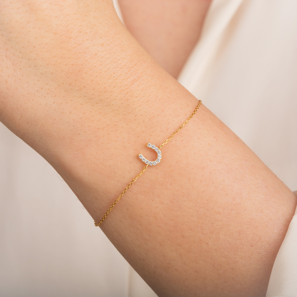 Round Diamond Horseshoe Tennis Bracelet