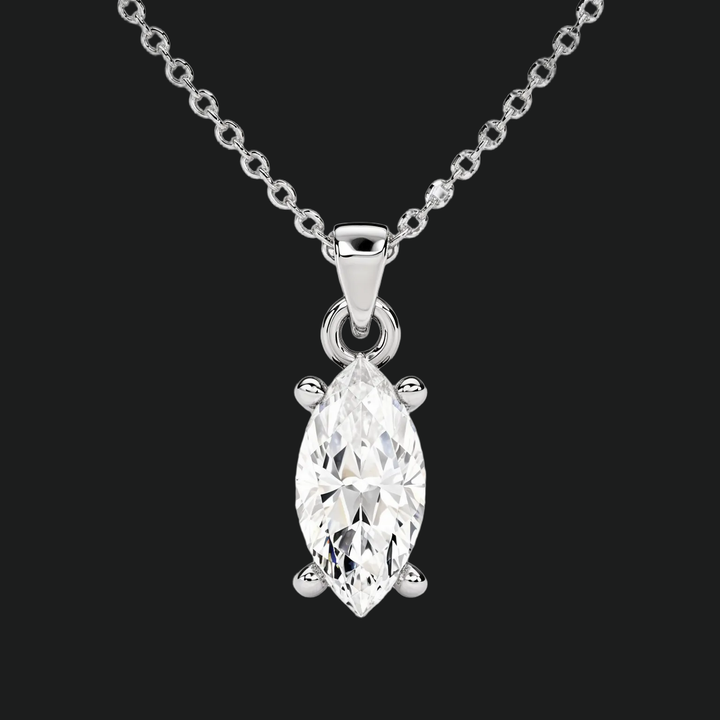 Marquise Cut Diamond Solitaire Anhängerkette (1)