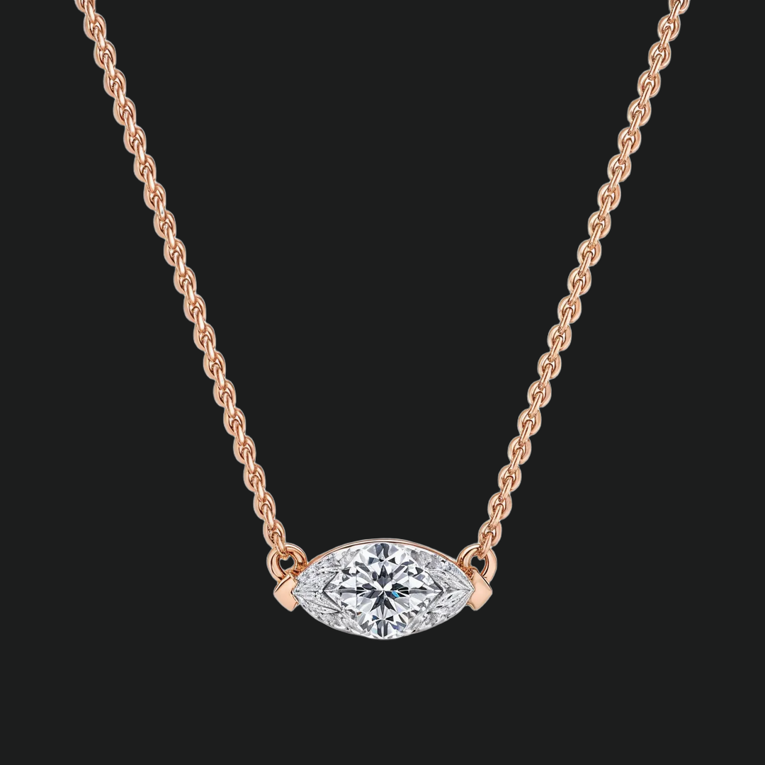 Marquise Diamond Solitaire Anhängerkette