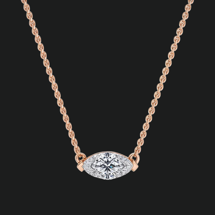 Marquise Diamond Solitaire Anhängerkette