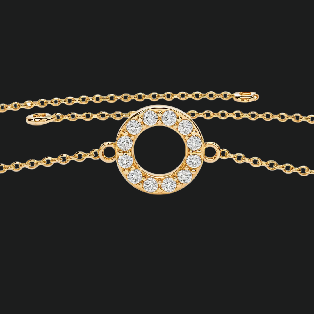 Round Diamond Tennis Bracelet - 9kt White Gold with Lab-Grown Diamond