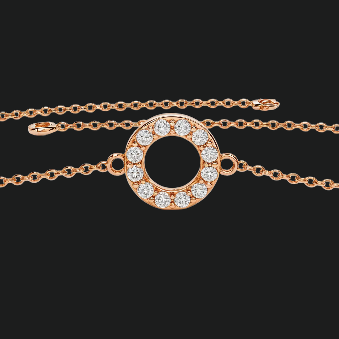 Bracelet de tennis en diamant rond