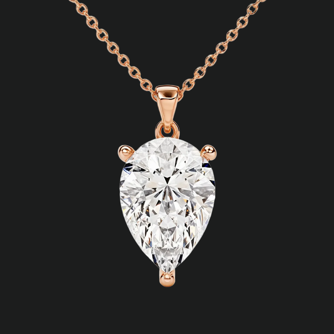 Pear Cut Diamond Solitaire Anhängerkette