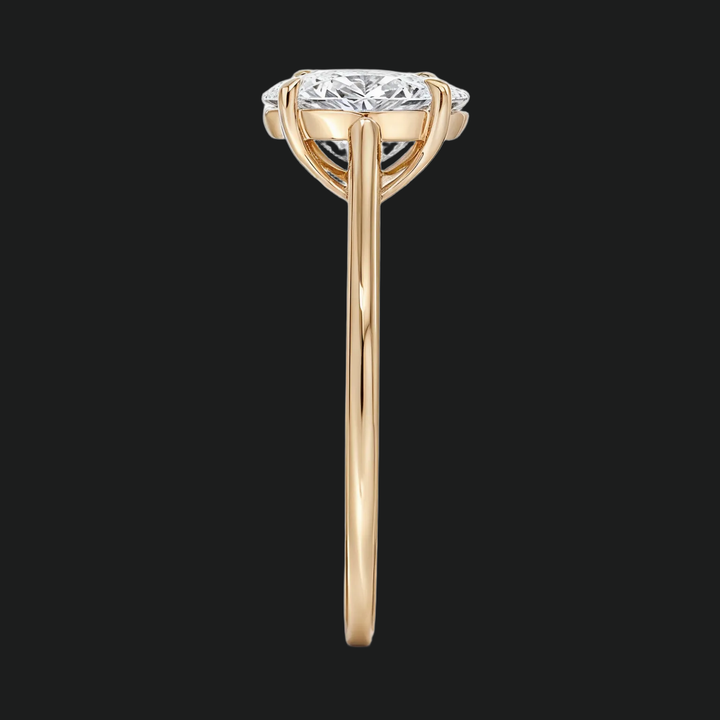 Petite ovale solitaire verlovingsring