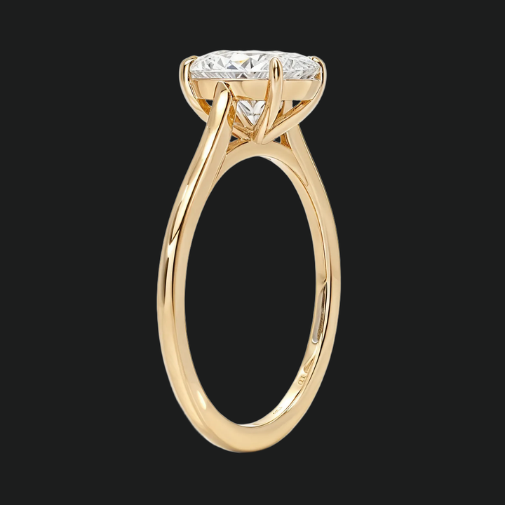 Petite ovale solitaire verlovingsring
