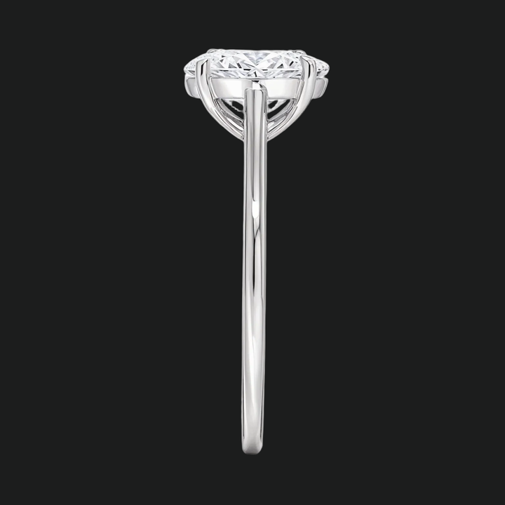 Petite ovale solitaire verlovingsring