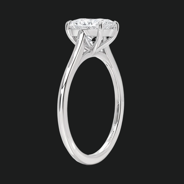 Petite ovale solitaire verlovingsring