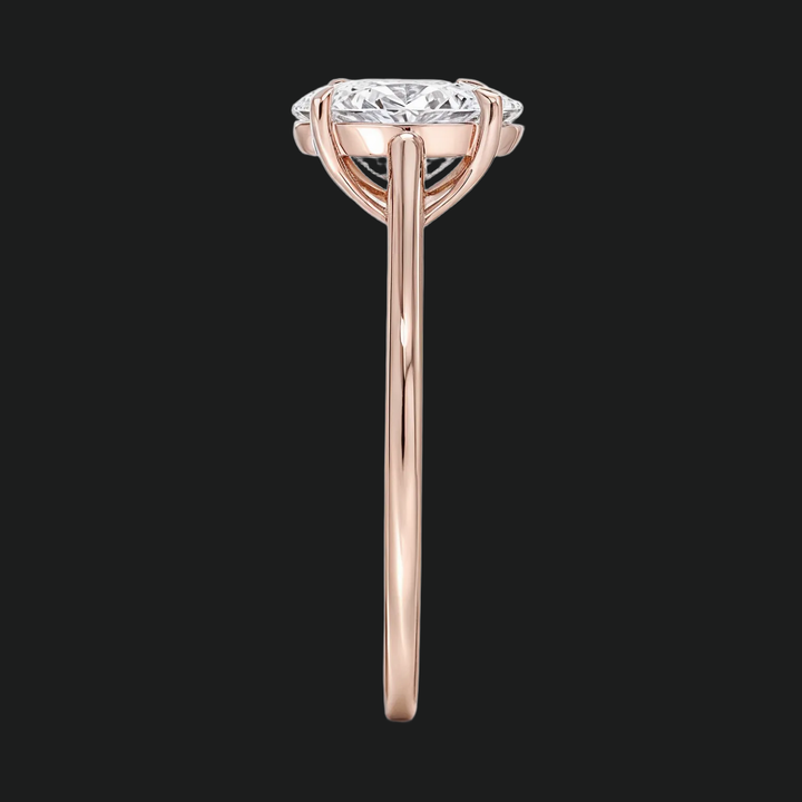 Petite ovale solitaire verlovingsring