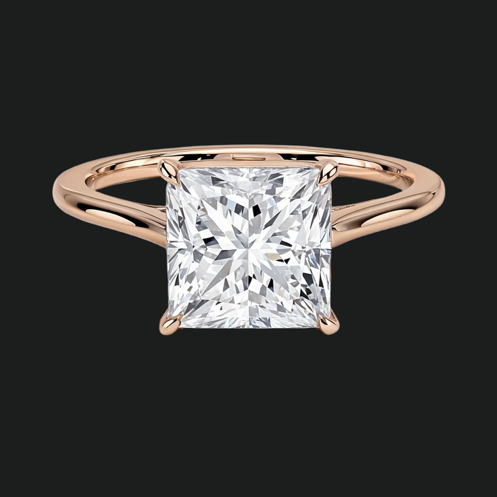 Petite Princess Cut Solitaire verlovingsring