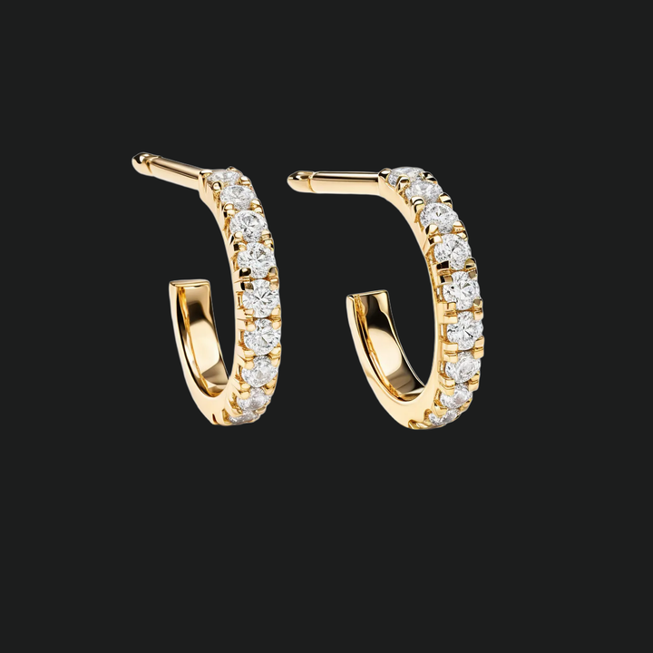 Petite Open J Hoop Diamond Earrings (1)