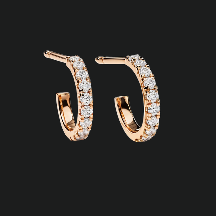 Petite Open J Hoop Diamond Earrings (1)