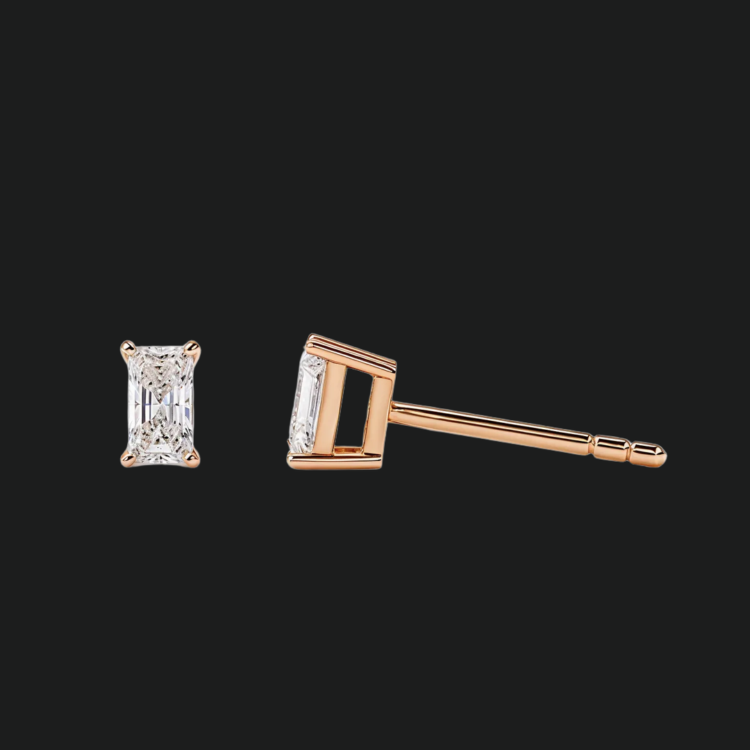 Radiant gesneden diamanten oorbellen