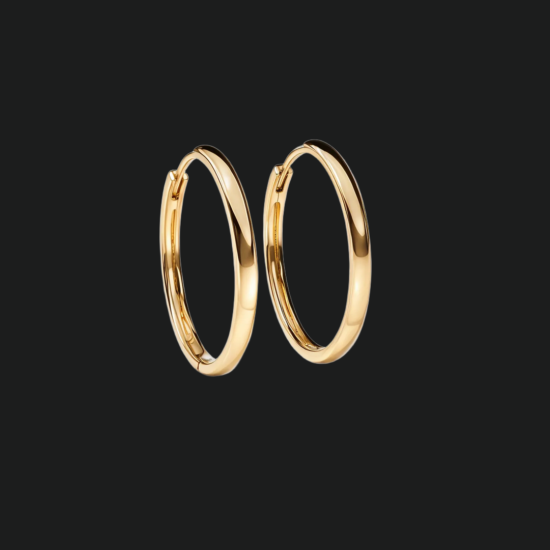 Classic Diamond Hoop Earrings - 9kt White Gold with Lab-Grown Diamond