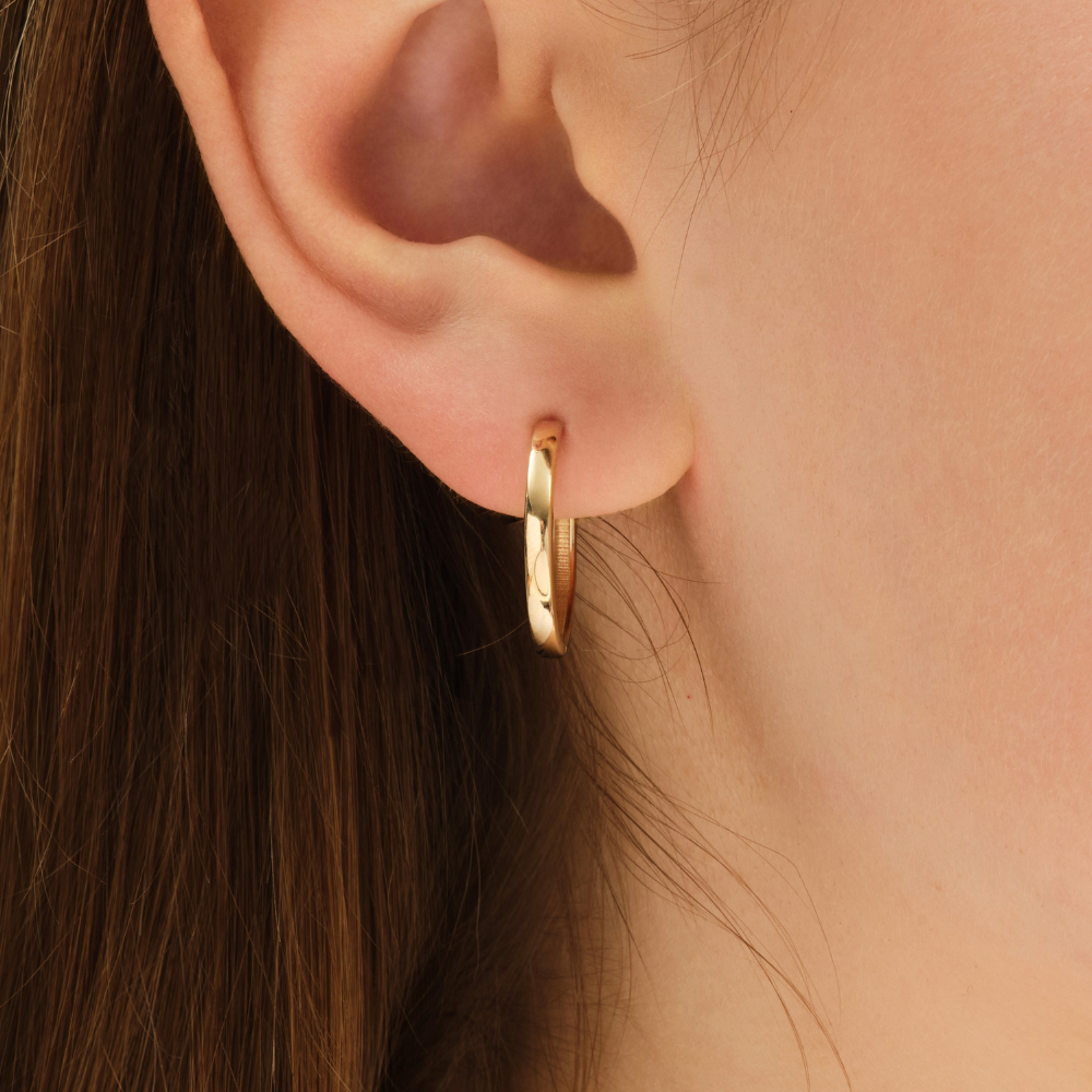 Classic Diamond Hoop Earrings