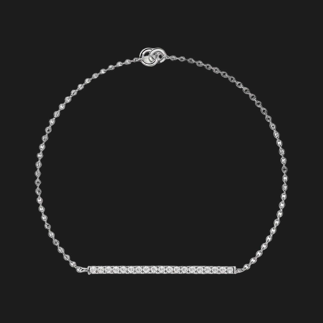 Ronde diamantbalkarmband