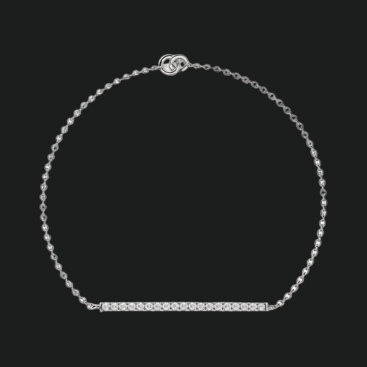 Ronde diamantbalkarmband
