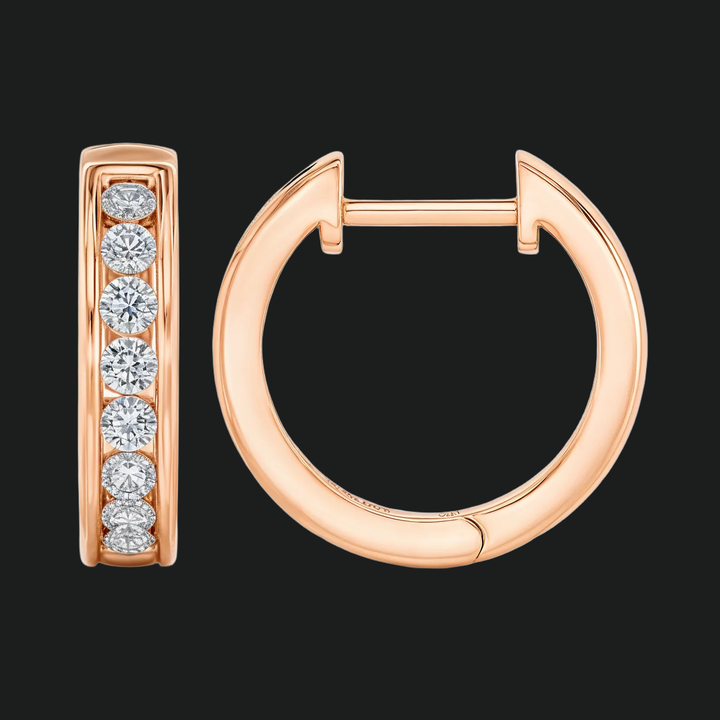 Ronde diamant knuffelhoepeloorbellen