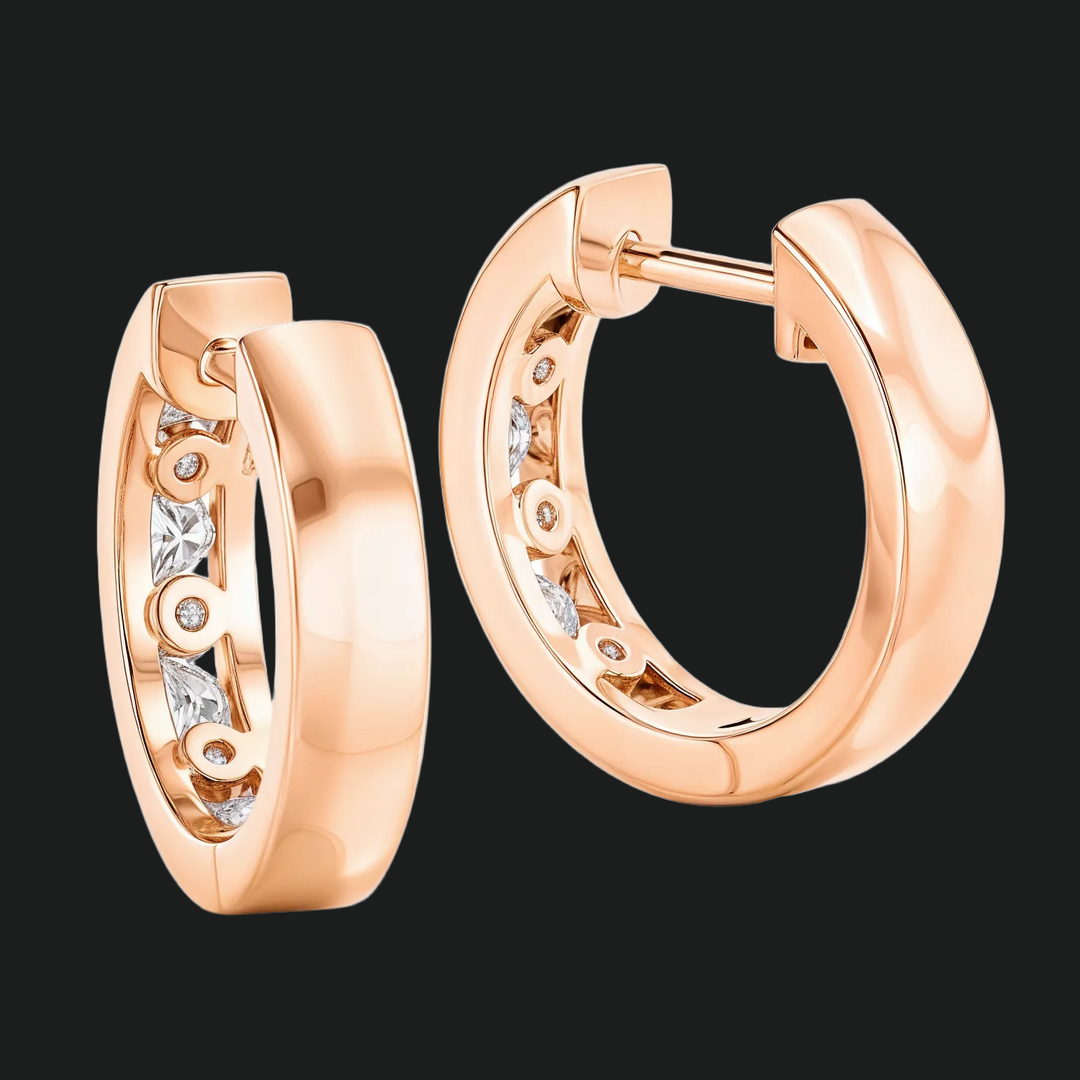 Ronde diamant knuffelhoepeloorbellen