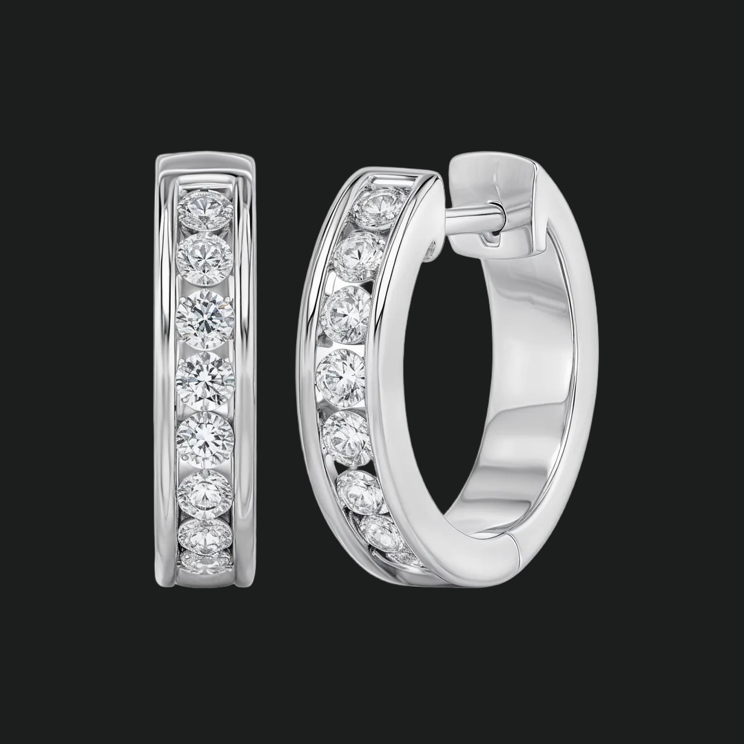 Ronde diamant knuffelhoepeloorbellen