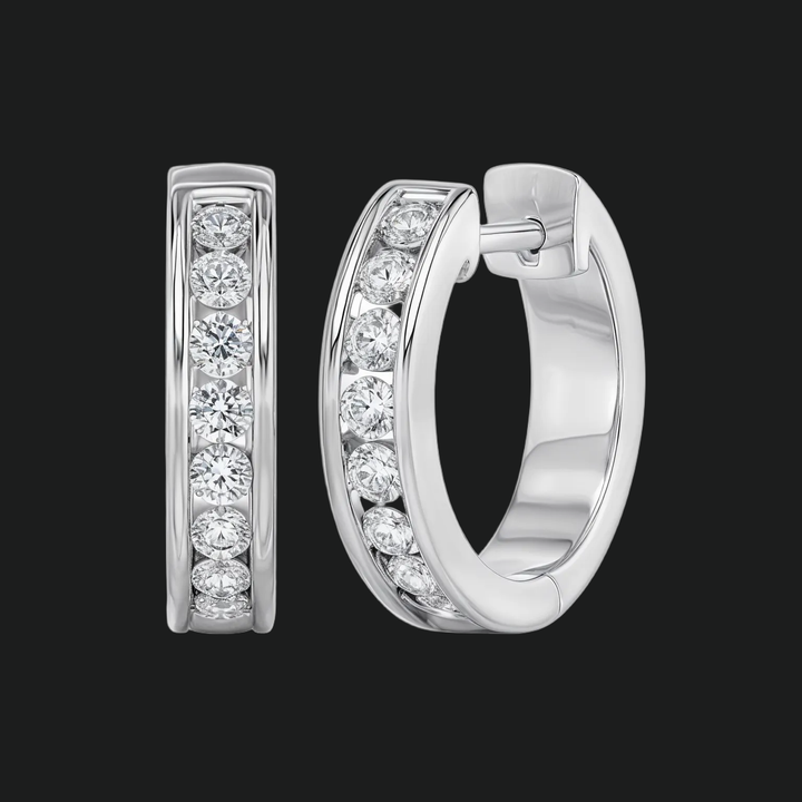 Ronde diamant knuffelhoepeloorbellen