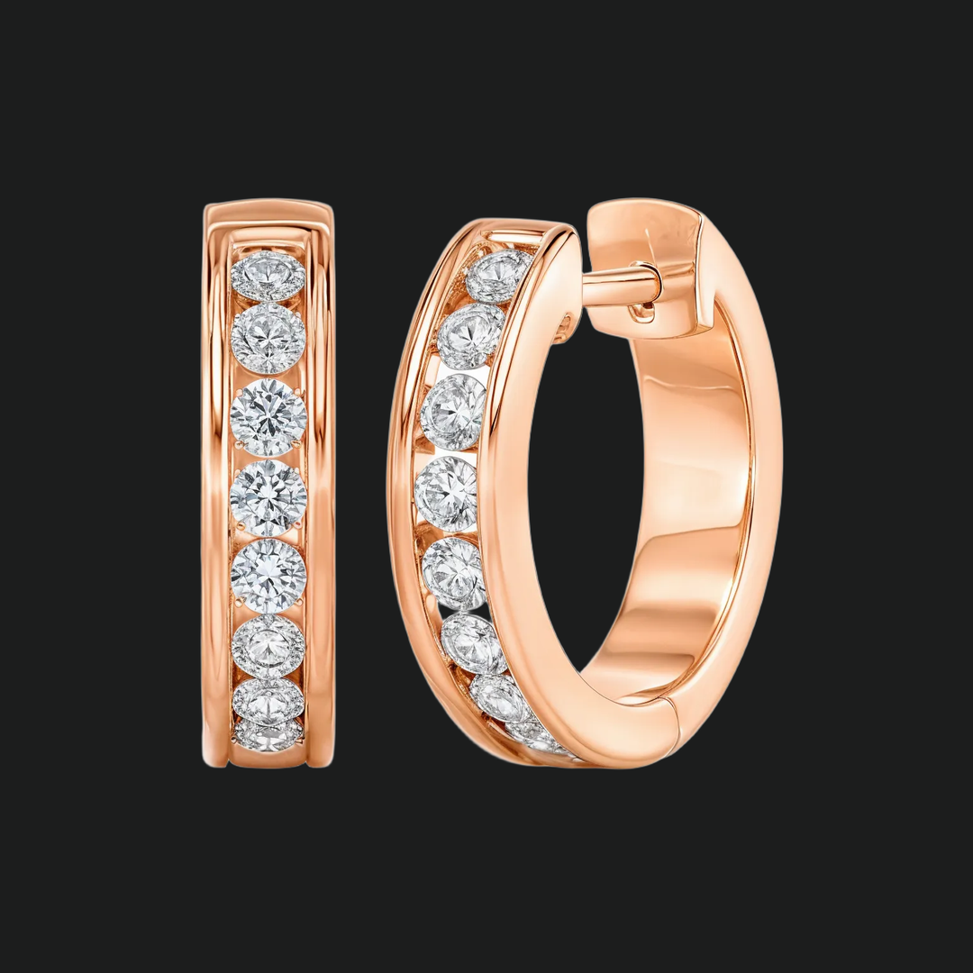 Ronde diamant knuffelhoepeloorbellen