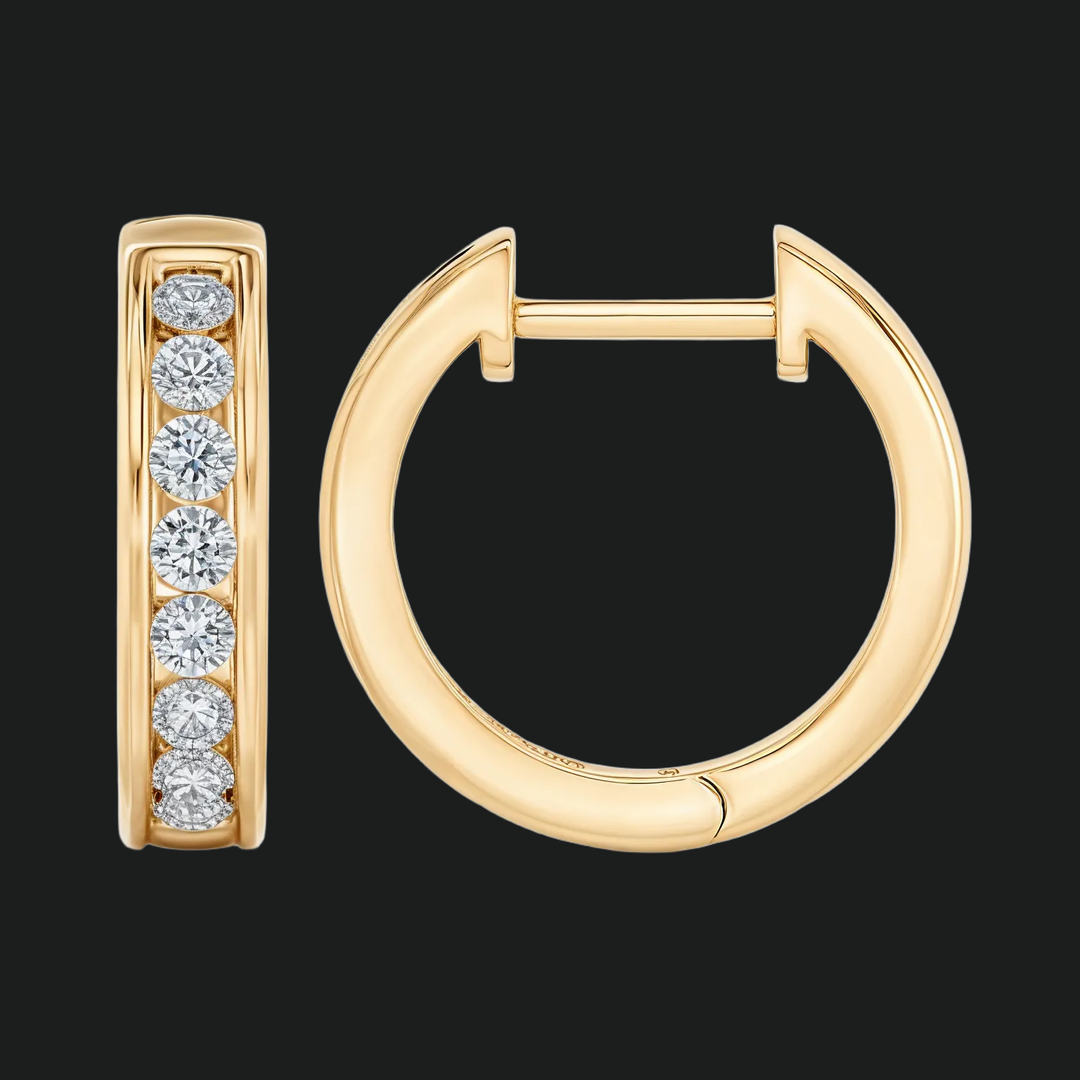Ronde diamant knuffelhoepeloorbellen