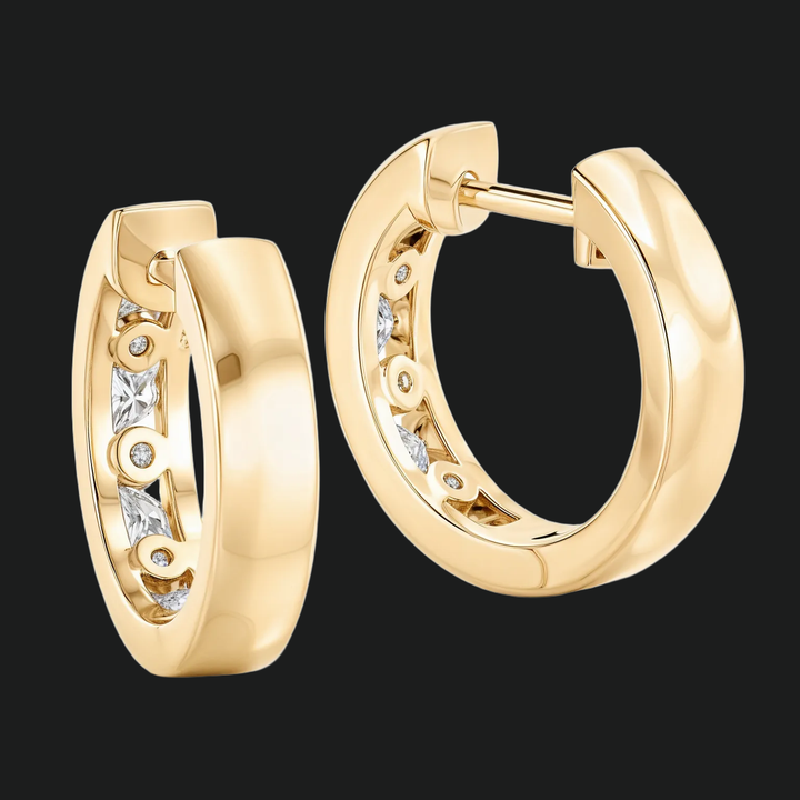 Ronde diamant knuffelhoepeloorbellen