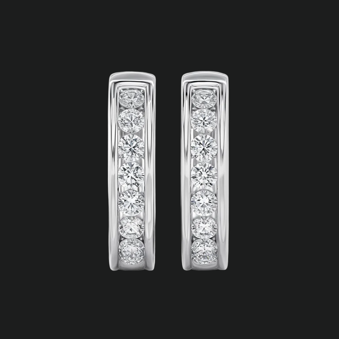Ronde diamant knuffelhoepeloorbellen