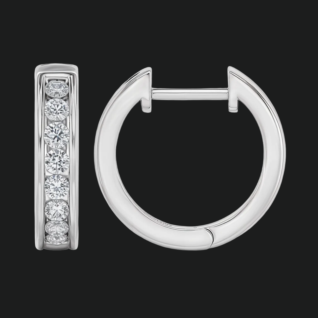 Ronde diamant knuffelhoepeloorbellen
