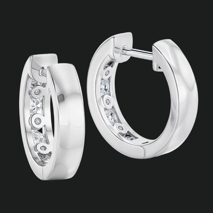 Ronde diamant knuffelhoepeloorbellen