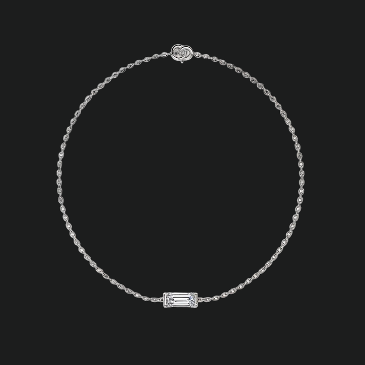 Solo Baguette Diamond Bar Bracelet