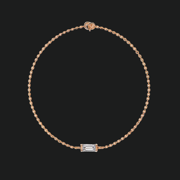 Solo Baguette Diamond Bar Bracelet