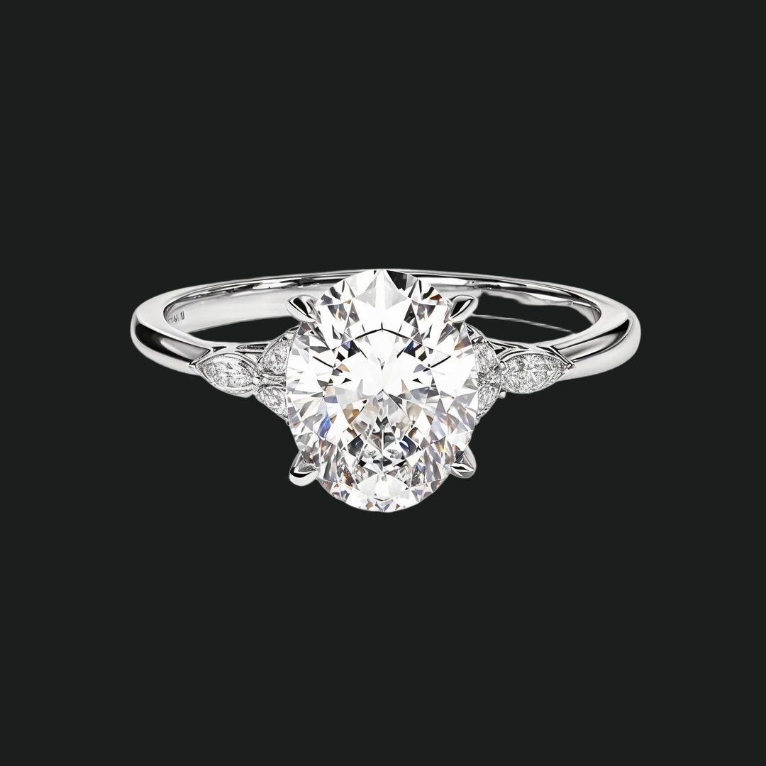 Owalny pierścionek zaręczynowy Diamond Accent Accent